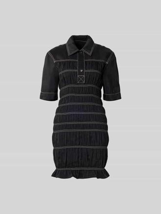 Nanushka Minikleid mit kurzer Knopfleiste in Black, Gr&ouml;&szlig;e XS