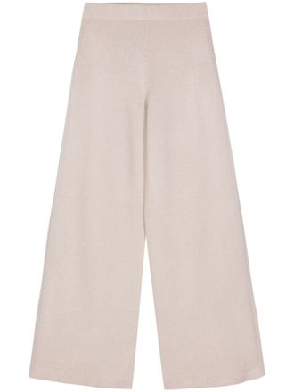 D.exterior ribbed-knit trousers - Neutrals