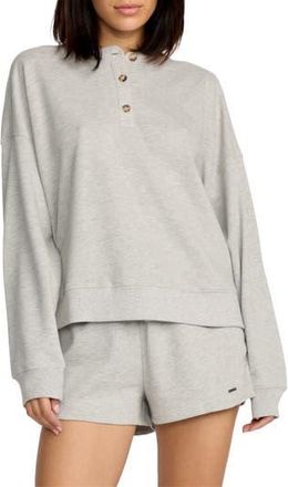Volcom Lived in Fleece Henley in Heather Grey at Nordstrom Rack, Size X-Small