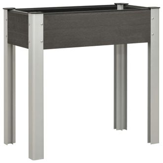 Berkfield Home Garden Raised Bed 75x40x75 cm WPC Grey | Size: 75 x 40 x 75 cm