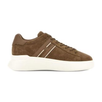 Hogan Bruine Sneakers Geheugenschuim Rubberen Zool - Heren - Sneakers - Bruin - 45 EU - Schoenen