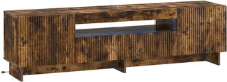 vidaXL Mueble De Tv Led Roble Ahumado Madera De Ingenier&iacute;a Vidaxl