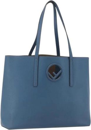 Fendi Pre-owned Tote Bags, female, Blue, Size: ONE SIZE Pre-owned Vintage Leather Tote Bag