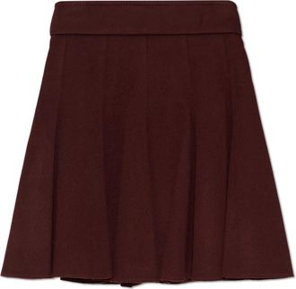 Max Mara Rok Brava - Dames - Korte rokken - Rood - 2XS - Kasjmier - Rokken