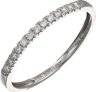 Bony Levy Diamond Stacking Ring in 18K White Gold at Nordstrom, Size 5.5