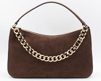 Twin-Set Twinset Dark Brown Leather Liliane Shoulder Bag