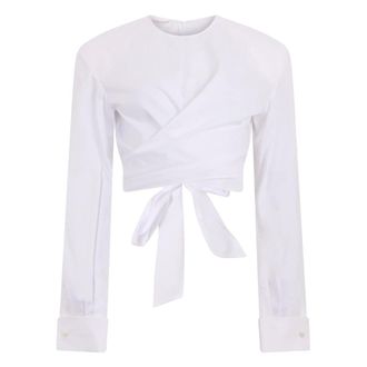 Philosophy di Lorenzo Serafini Dames, Blouses & Shirts, Wit, Maat: M Katoen