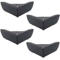 OEM Juego De 4 Patas De Metal Negro Para Muebles Zvd, 55 Mm, Aptas Para Mesas De Centro, Armarios, Camas, Sof&aacute;s, Silenciosas Y Antideslizantes - Crezuo