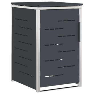 vidaXL Almacenamiento De Contenedor Con Ruedas Gris Antracita Vidaxl