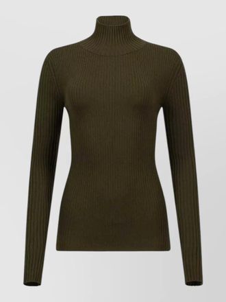 Victoria Beckham wool fine ribbed high neck sweater