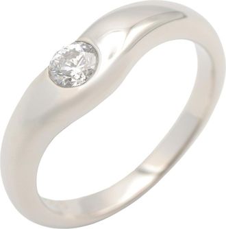 Tiffany & Co. Silver Clear Platinum 950 Band Ring (Pre-Owned)