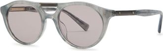 Brunello Cucinelli Flattop Round-frame Sunglasses - Grey - One Size