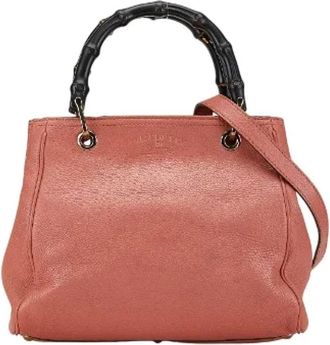 Gucci Pre-owned Handbags, female, Pink, Size: ONE SIZE Pre-owned Leather handbags