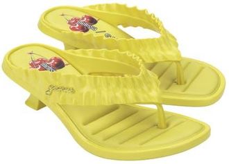 Melissa x Ganni Kitten Heel Flip Flop in Yellow at Nordstrom, Size 5