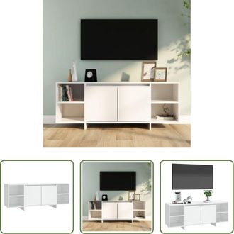 vidaXL Armadio stereo - Mobile Porta TV Bianco 130x35x50 cm in Truciolato