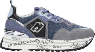 Liu Jo Denim Blue Casual Sneakers Maxi Wonder - Dames - Sneakers - Blauw - 40 EU - Denim - Schoenen