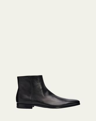 Prada Mens Leather Ankle Boots