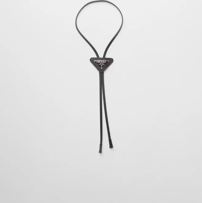 Saffiano leather bolo tie