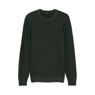 Tagliatore Round-neck Knitwear, male, Green, Size: L Round-neck Knitwear