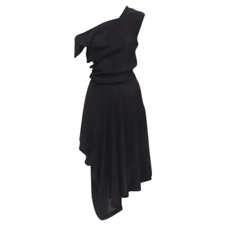 Comme Des Gar&ccedil;ons Comme Des Garcons acetate knit angular draped handkerchief dress