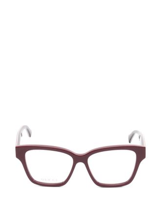 Gucci 2010s rectangle glasses - Red