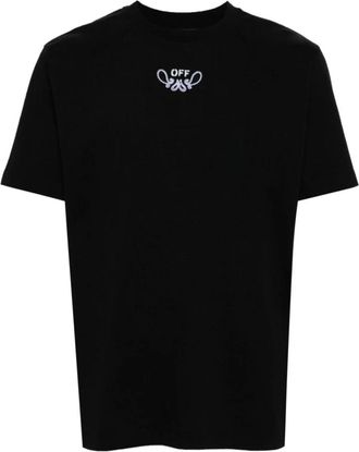 Off-white Zwarte Bandana Arrow T-shirt - Heren - T-shirts - Zwart - S - Katoen - Tops