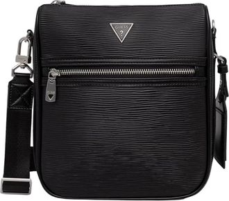 Guess Milano Crossbody Tas - Heren - Schoudertassen - Zwart - ONE Size - Leer - Tassen