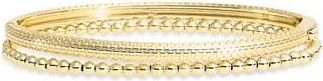 Argento Vivo Set of 2 Ball Beaded Bangle Bracelets in Gold at Nordstrom Rack
