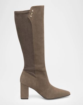 Nero Giardini 75mm Stretch Suede Knee-High Boots