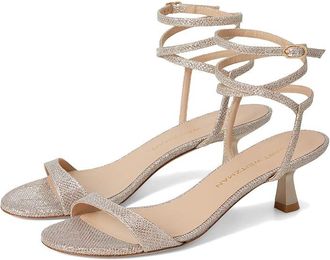 Stuart Weitzman Nudist Wrap 50 Womens Wedge Shoes Poudre : 6.5 M, Leather