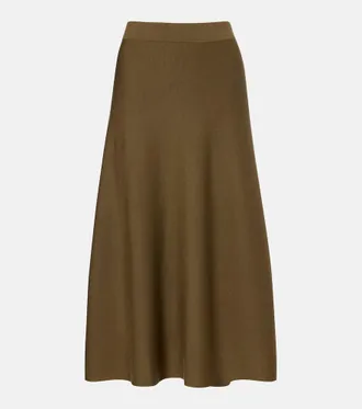 Jardin Des Orangers Virgin wool midi skirt