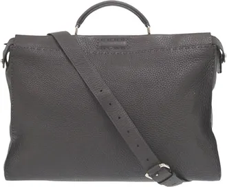 Fendi Pre-owned Fendi Large Leather Selleria Monster Eyes Peekaboo Iconic Essential Satchel Unisex 6BFDY7FUJMVTDEEM