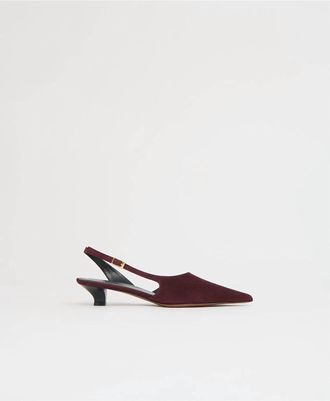 Mansur Gavriel Womens Anna Slingback Heels In Plum