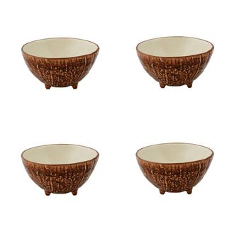 Bordallo Pinheiro Bowl Coconut Tropical Fruits - Set 4 pz