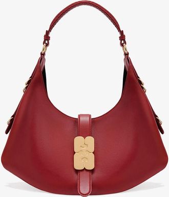 Ganni Dark Red Small Kat Bag