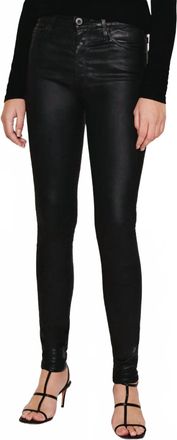 AG - Adriano Goldschmied Skinny Leatherette Jean In Super Black