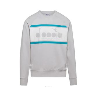 Diadora Dames, Sweatshirts & Hoodies, Grijs, Maat: L Katoen