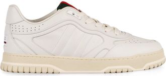 Gucci Mens Re-web Low-top Sneakers White Calfskin Trainers