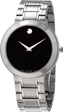 Movado Stiri Quartz Black Dial Stainless Steel Mens Watch 0607277