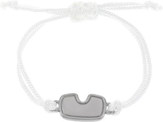 Generic Stylish Hand Woven Black White Ski Goggles Bracelet Handwoven Contrast Couple Rope Pearl Wedding (A, One Size)