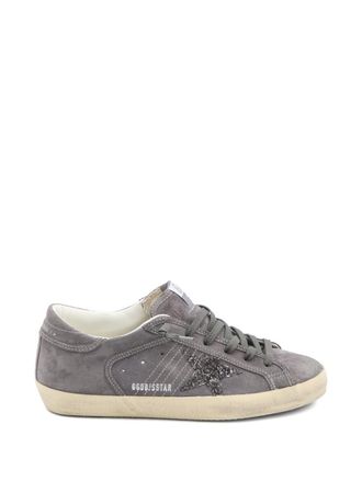 Golden Goose Low-Top Silk and Nylon Sneakers with Glittery Star Detail