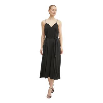 A|X Armani Exchange Flared Midi Dress - Dames - Jurken - Zwart - Maat: S Poliester