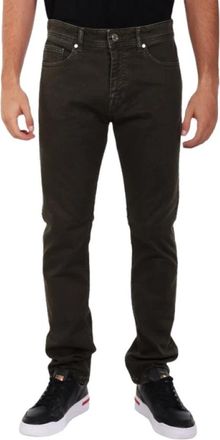 Karl Lagerfeld Slim-fit Jeans - Heren - Slim Fit Jeans - Groen - W32 - Leer - Jeans