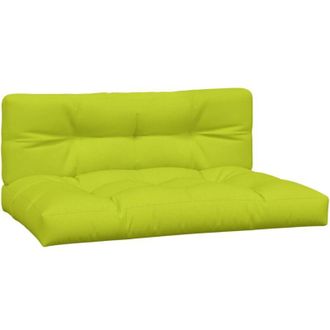 vidaXL Cojines Para Sof&aacute; De Palets 2 Unidades Tela Verde Claro Vidaxl