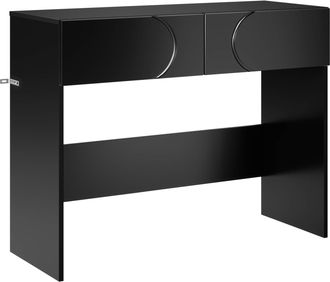 vidaXL Mesa Consola Negro 96,5 X 38 X 75 Cm Madera De Ingenier&iacute;a Vidaxl