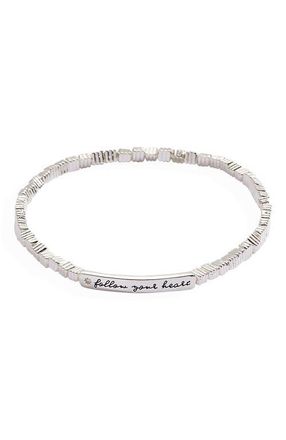 Alex and Ani Follow Your Heart Stretch Bracelet in Silver at Nordstrom