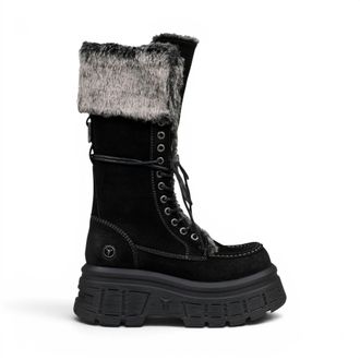 Windsor Smith Windsorsmith Dames zwarte su&egrave;de leren platform gevechtslaarszen - Saintly