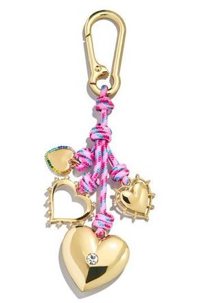 BaubleBar Cluster Heart Cord Key Ring Bag Charm in Pink Multi at Nordstrom Rack
