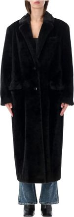 Stand Studio Emmie Fur Coat - Dames - Jassen - Zwart - XS - Polyester - Jassen