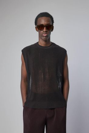Homme Pliss&eacute; Issey Miyake Sleeveless Knit Top